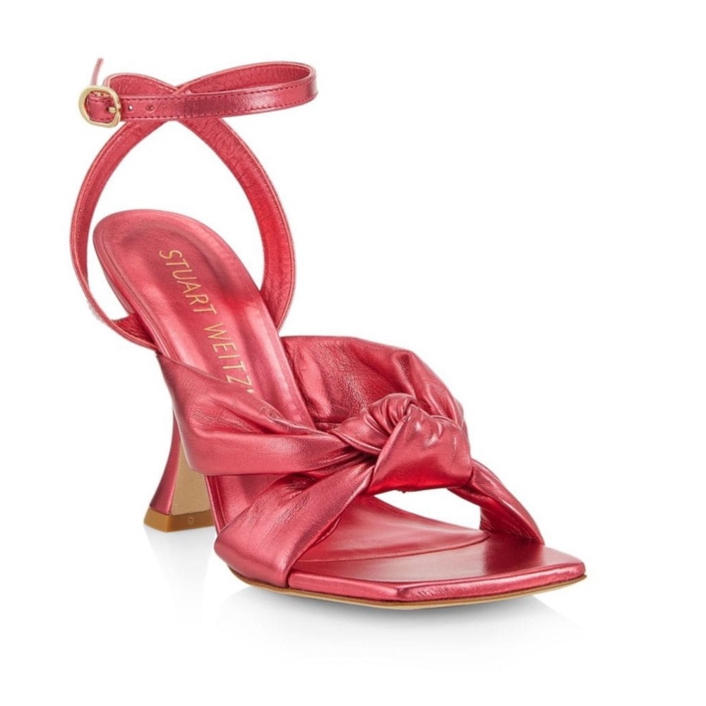 Stuart Weitzman Pink Heels with Bow Detail